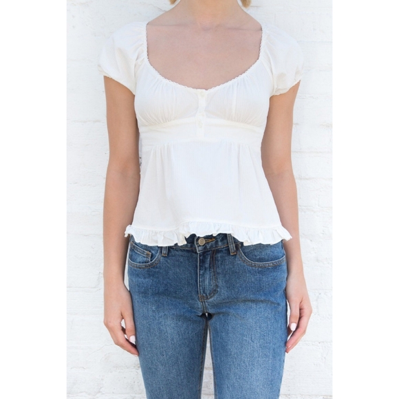 Brandy | Tops | Brandy Blair Cotton Ruffle |
